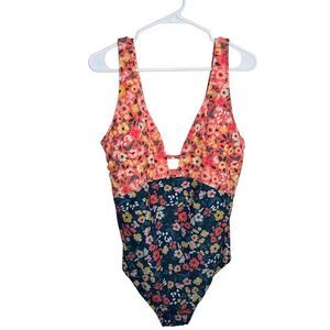 Palisades Bathing Suit Women's XL Beach Club Floral One Piece Swim Suit NWT
